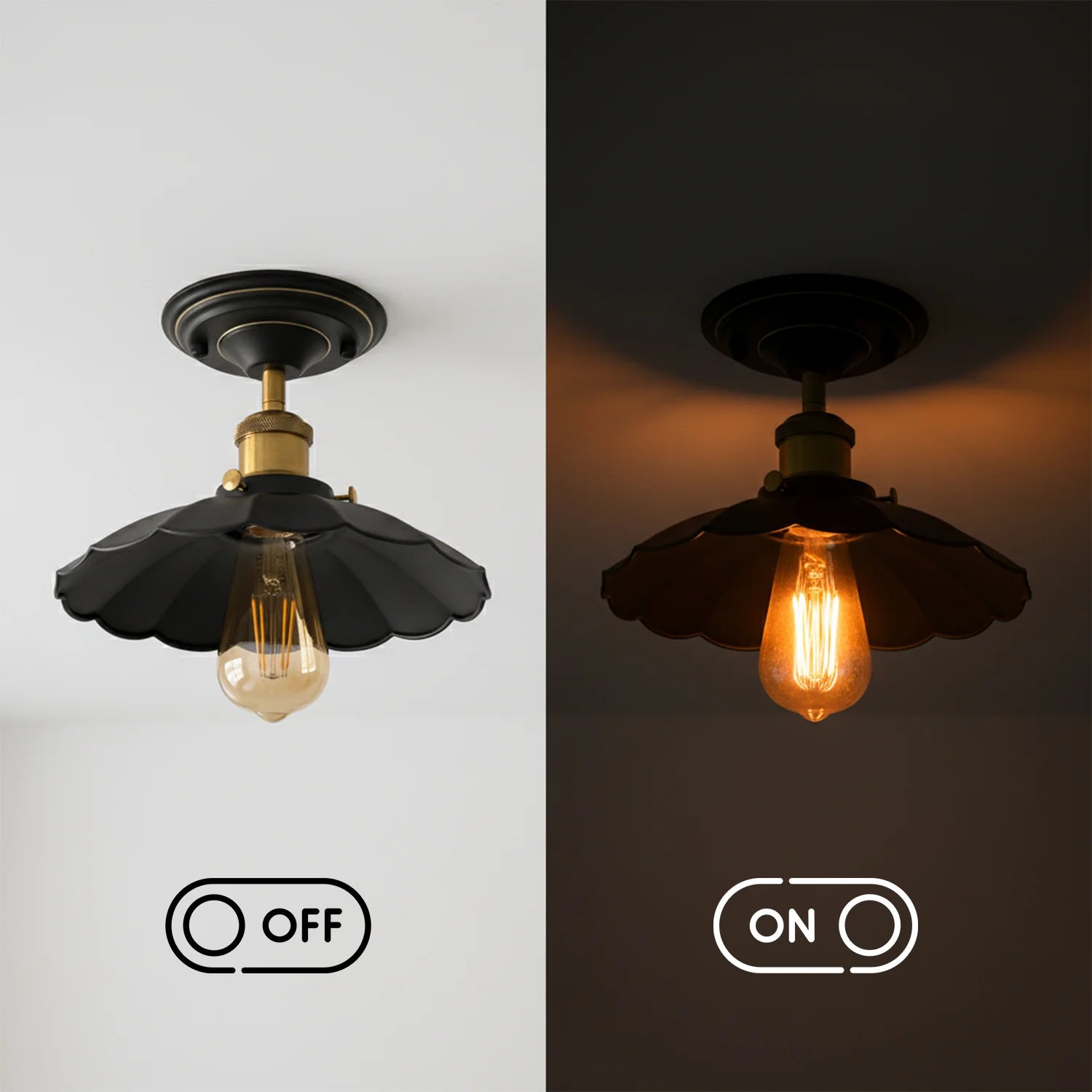 Plafonnier Industriel Vintage