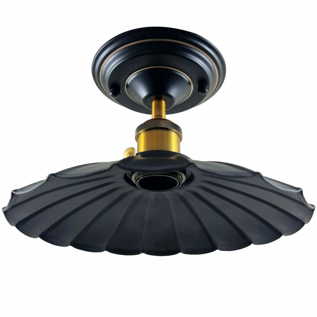  Plafonnier industriel en métal – style parasol, culot E27