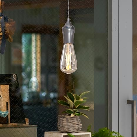Porte-ampoule E27 finition nickel satiné