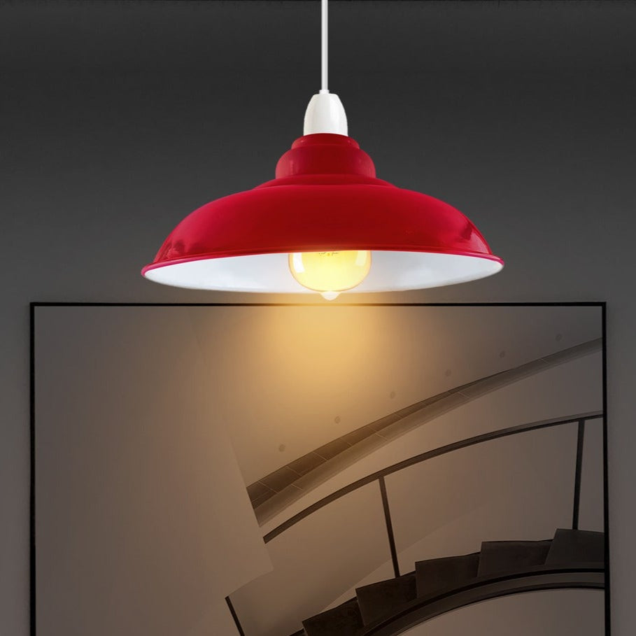 Red Industrial Ceiling Lamp Shade Choose Hanging Light