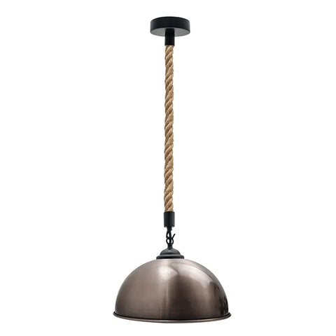 Lampe suspendue de plafond à abat-jour en métal industriel vintage ~ 5042