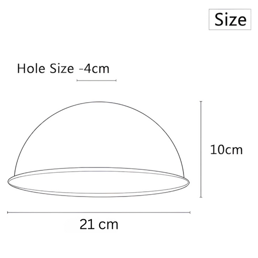 dome lamp shade - Size image