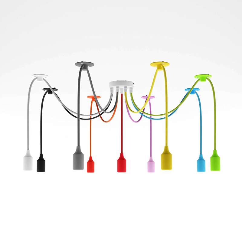 9 Head Spider shape Multiple Colour pendant Light Flex Swag Hook