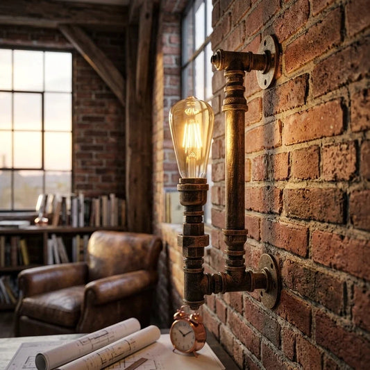 LEDSoneApplique Murale Tuyau Industrielle E27 – Style Steampunk Intérieur ~1593