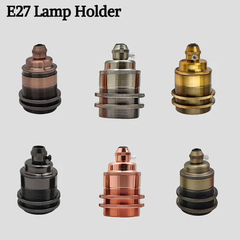 Support Ampoule E27 en Métal – Douille Edison pour Suspension