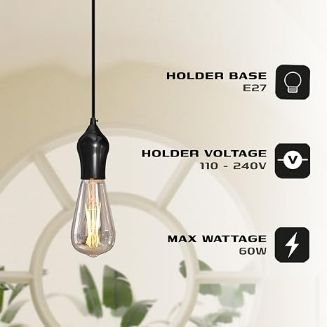 Support ampoule E27 à visser nickel satiné