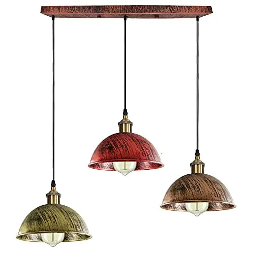Suspension 3 lampes E27 pour îlot central de cuisine