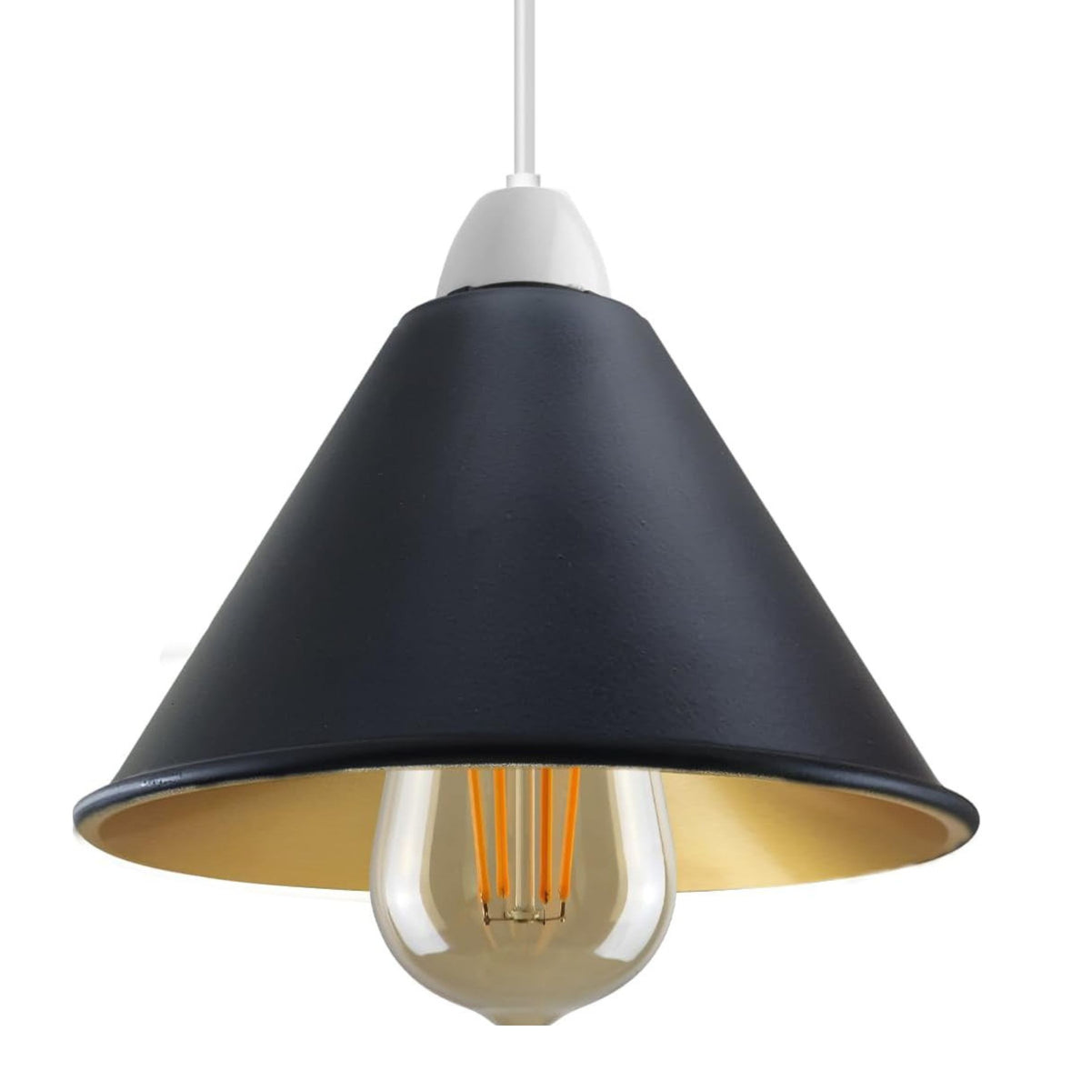 Suspension Industrielle Moderne îlot de Cuisine plafonnier Salle à Manger Salon café Suspension lumière Nordique Simple intérieur Droplight Abat-Jour Noir Change for The Better