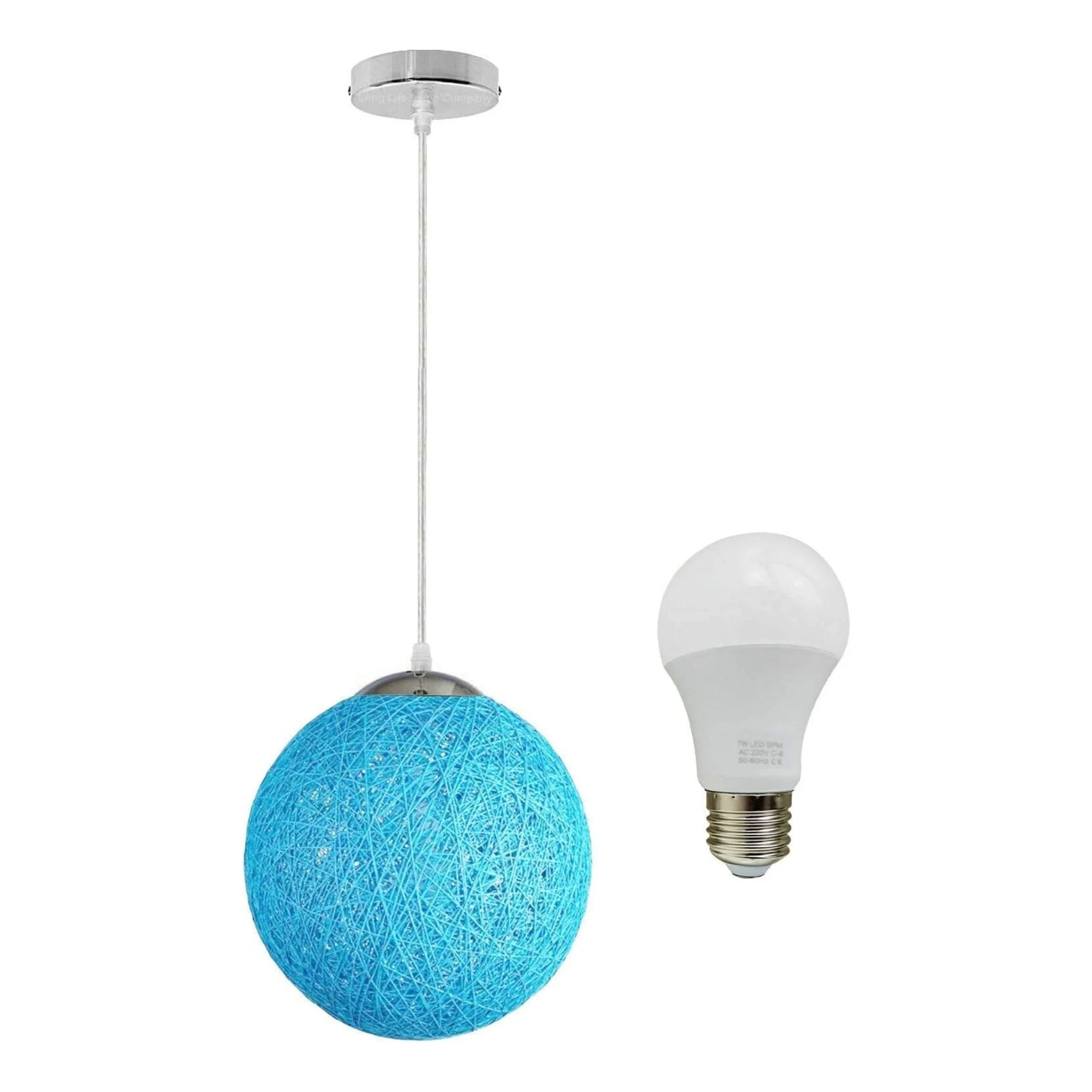 Suspension Luminaire LED boules en chanvre