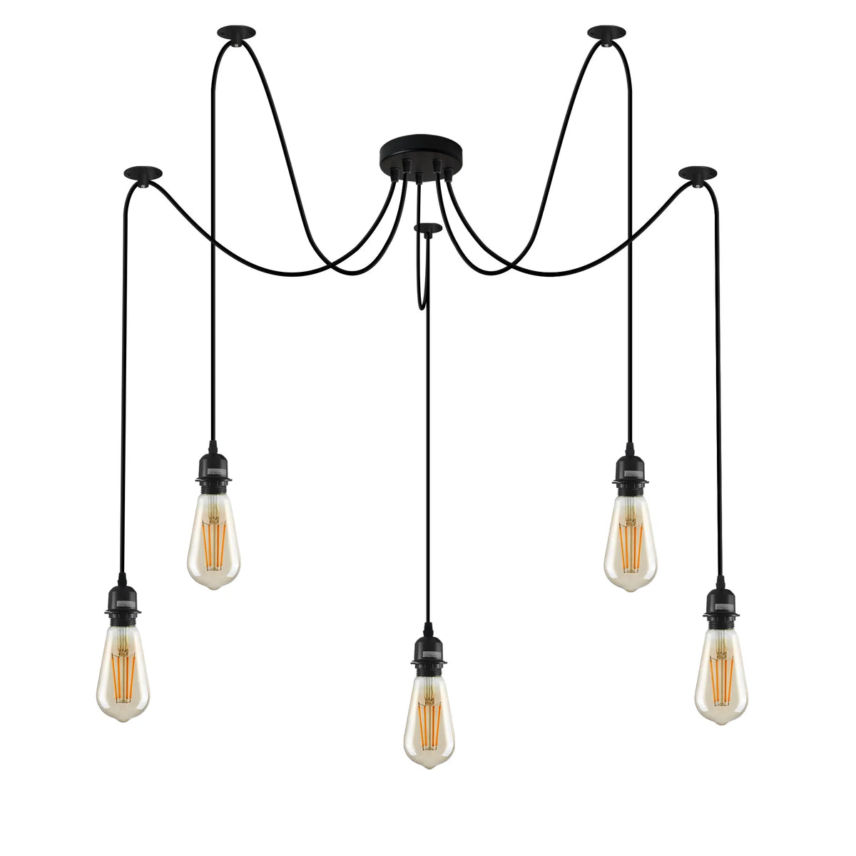 Suspension araignée 5 têtes câbles caoutchouc réglables 195cm
