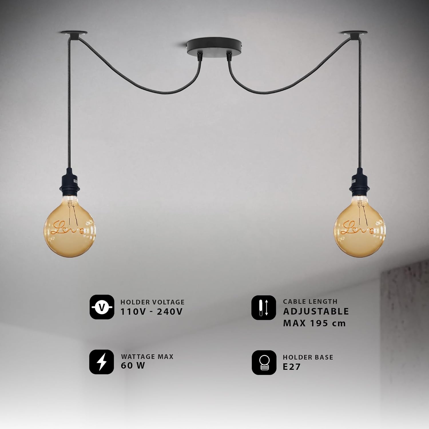 Plafonniers araignée, lustres pendentifs araignée, éclairage de plafond vintage E27, luminaire industriel pour chambre à coucher, cuisine, bar