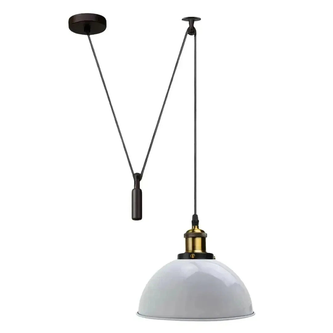 Suspension blanc industrielle 1 tête câble 200cm