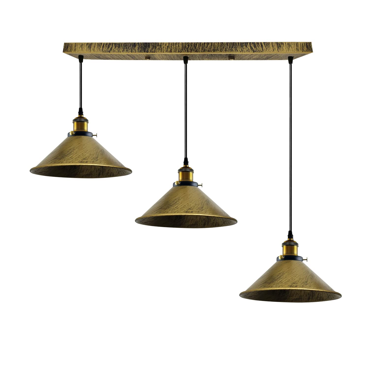 Suspension en fer forgé à 3 lampes, style industriel, luminaire suspendu, éclairage moderne, lampe de salle à