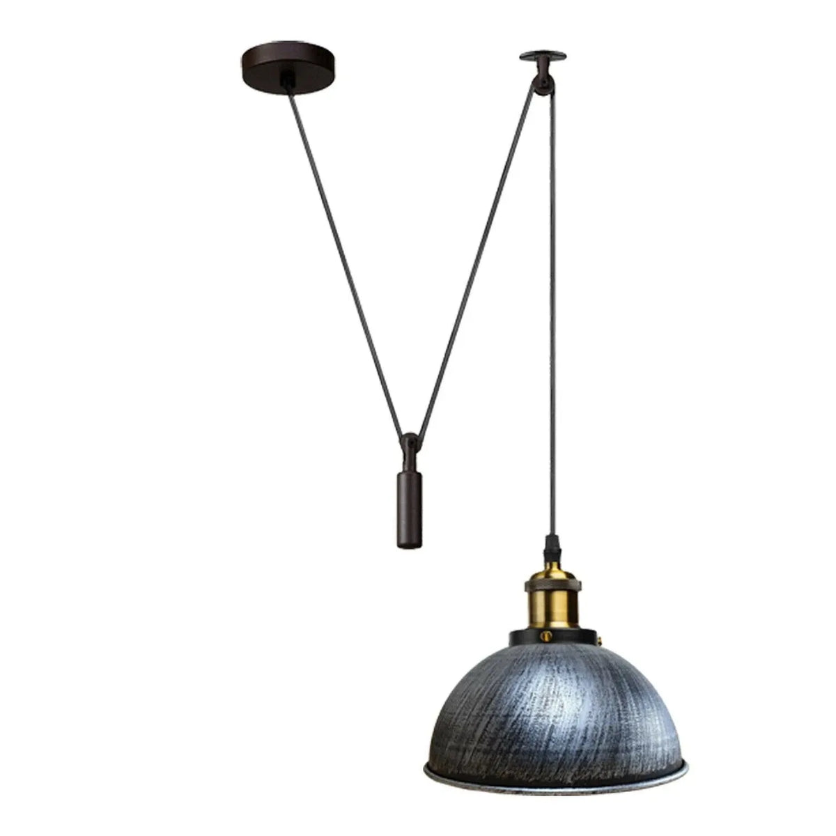 Suspension industrielle 1 lumière installée comptoir café bar