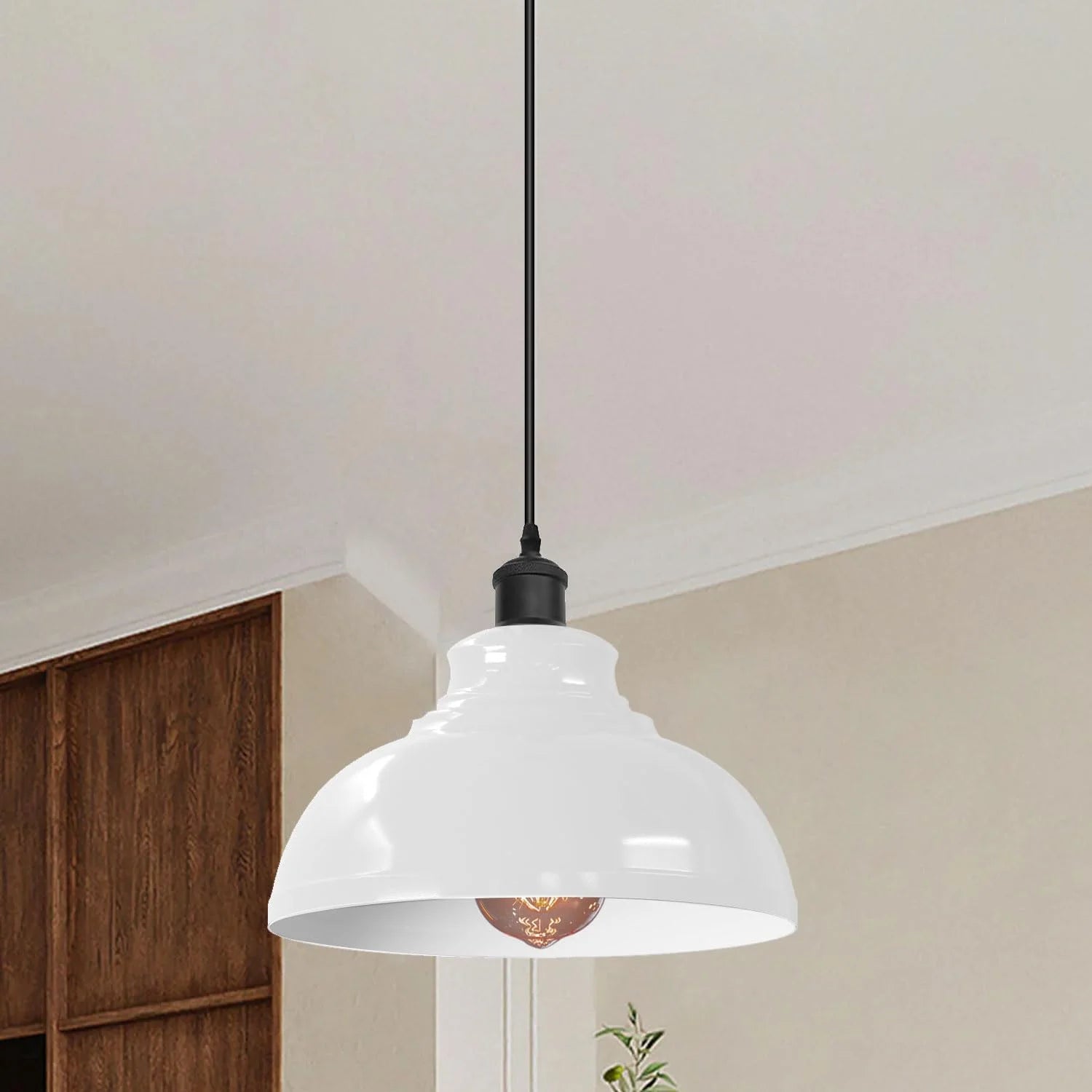 Suspension industrielle E27 compatible ampoule LED