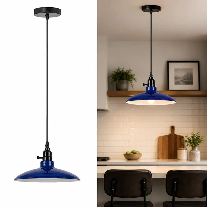 Suspension industrielle métal E27 réglable jusqu'à 95 cm