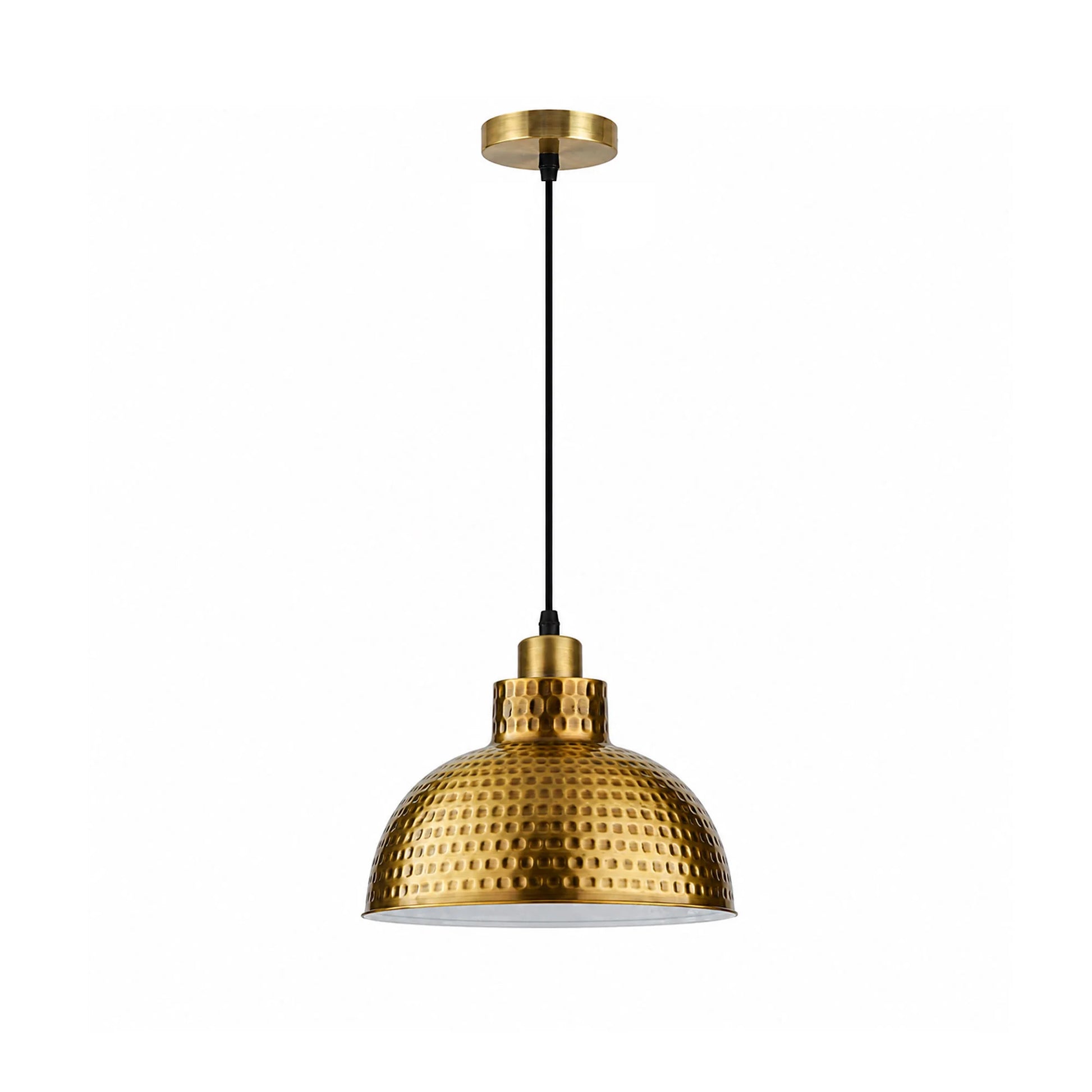 Suspension industrielle vintage en métal martelé Ø26 cm E27 LEDSone