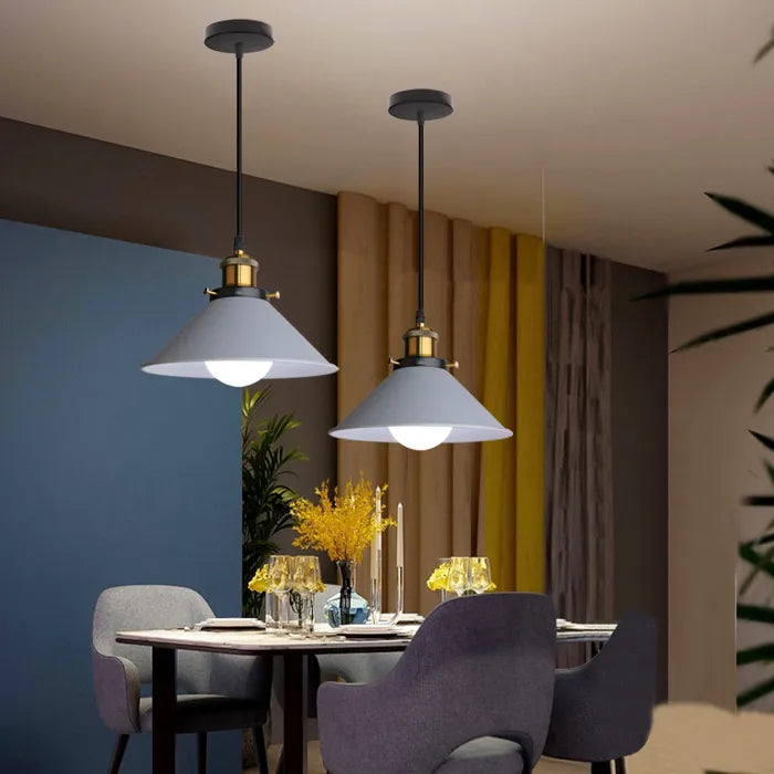 Suspension luminaire métal pour décoration industrielle