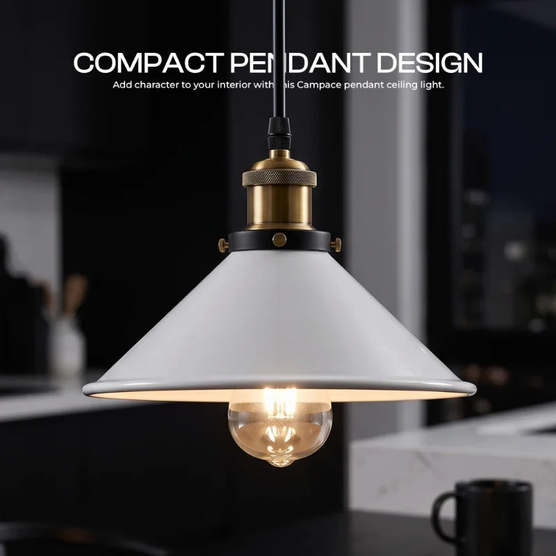 Suspension luminaire métal style industriel