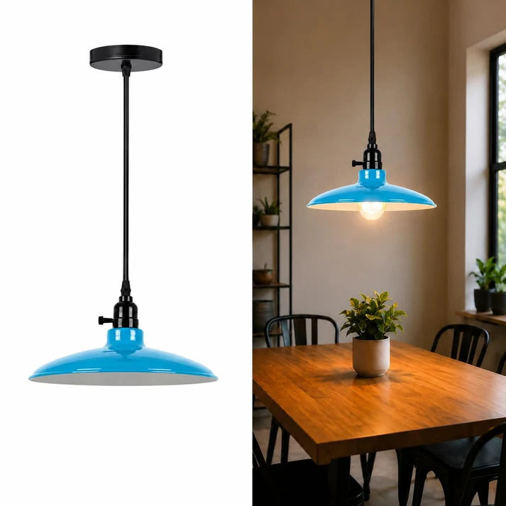 Suspension métal industrielle E27 pour îlot de cuisine