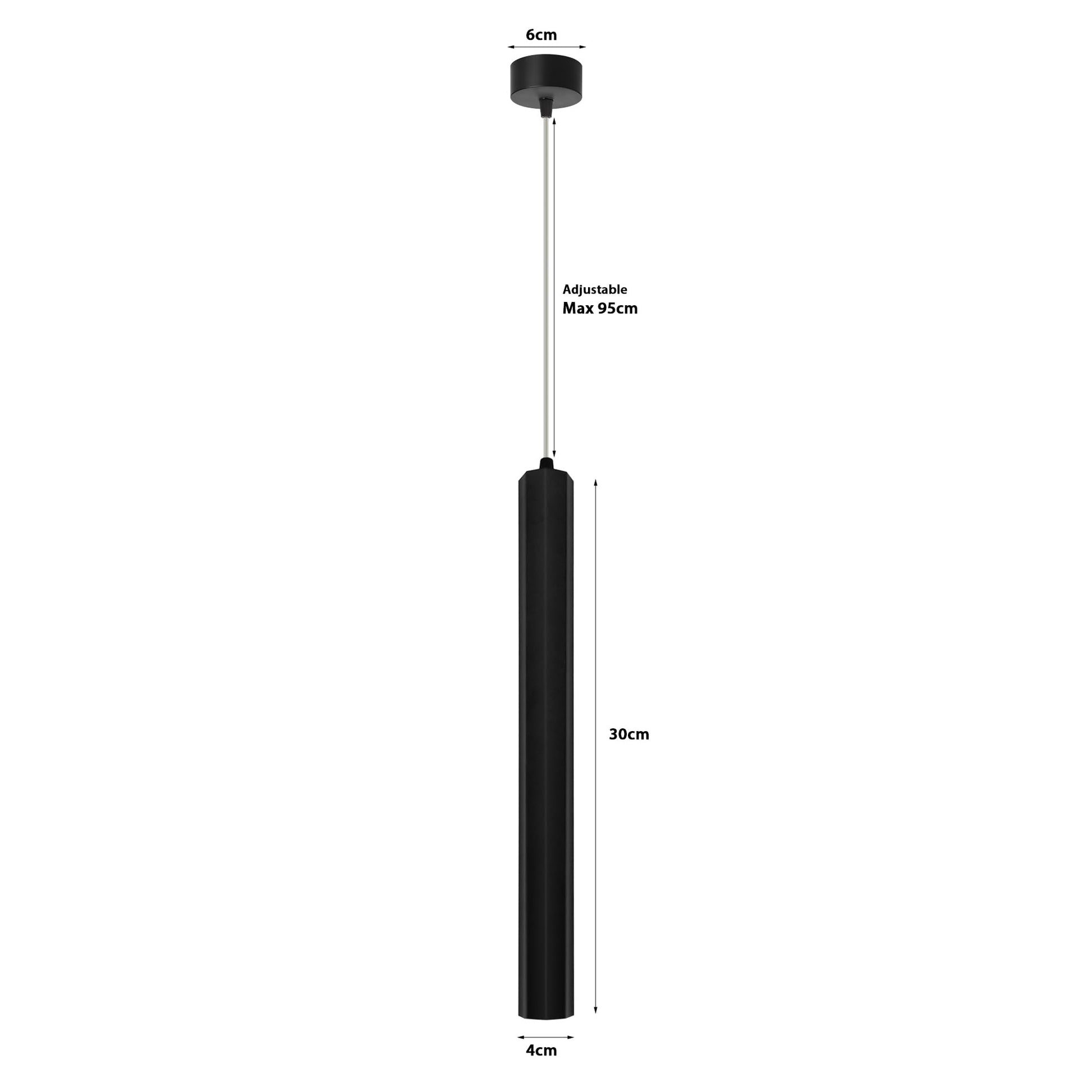 Suspension plafond tubulaire pour éclairage de cuisine
