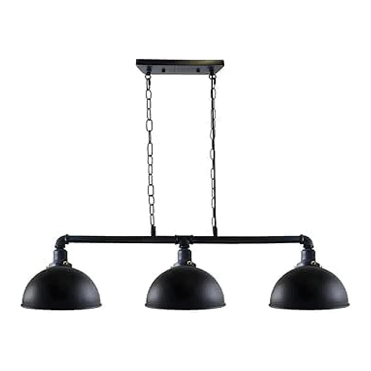 Suspension steampunk 3 voies - détail des douilles E27