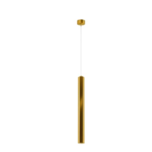 Suspension tubulaire aluminium câble 95cm rosace 6cm vue face