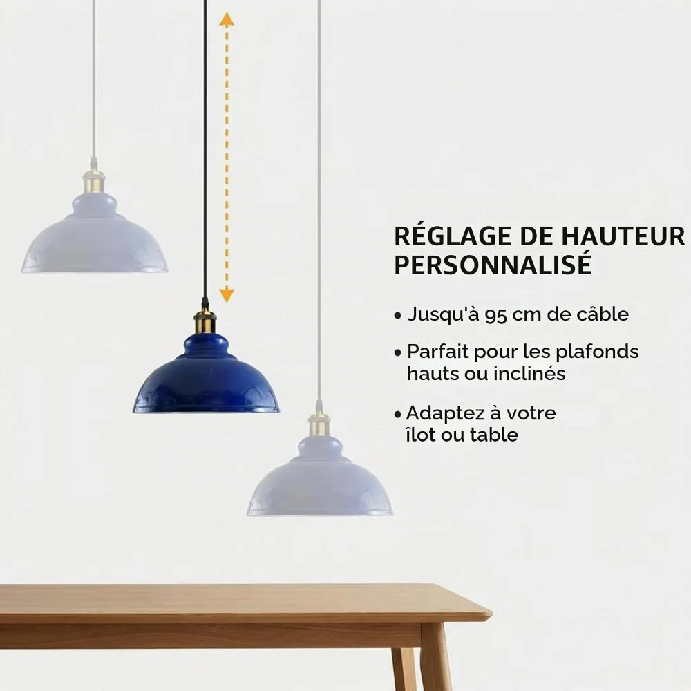 Suspension vintage industrielle pour salon