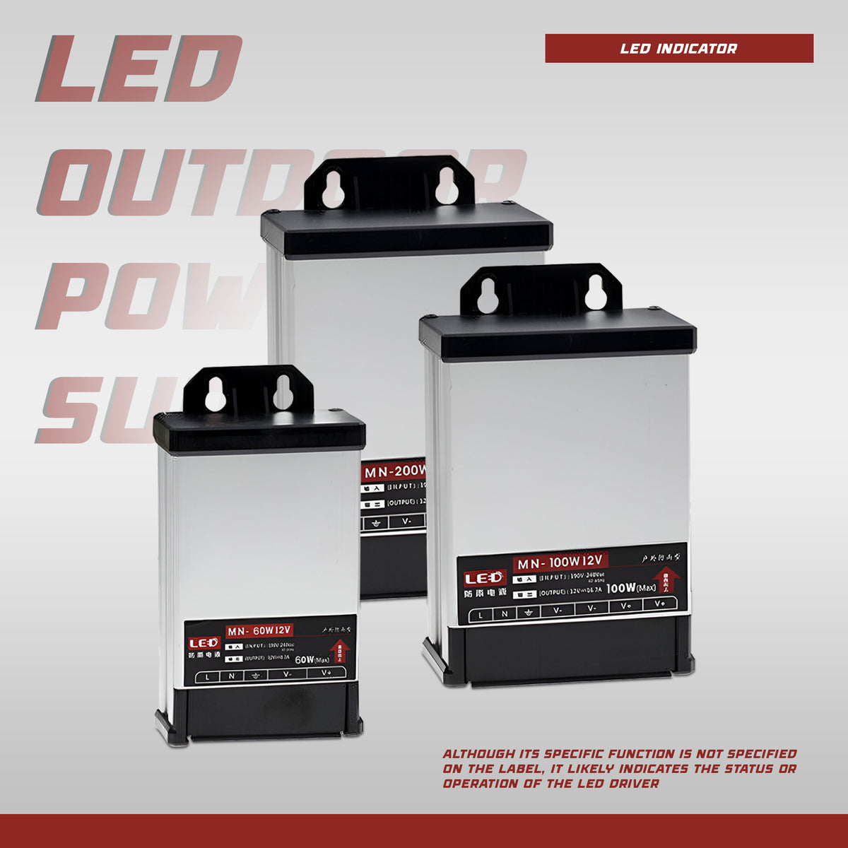 Transformateur LED 12V 200W IP45 pour éclairage extérieur