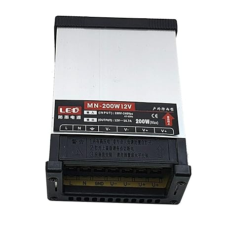 Transformateur LED extérieur 12V 200W avec protection IP45