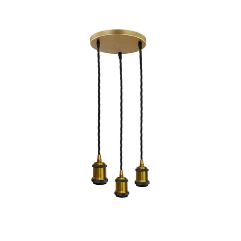 Support de lampe flexible en tissu tressé, pendentif à 3 têtes, raccord ~ ​​3635