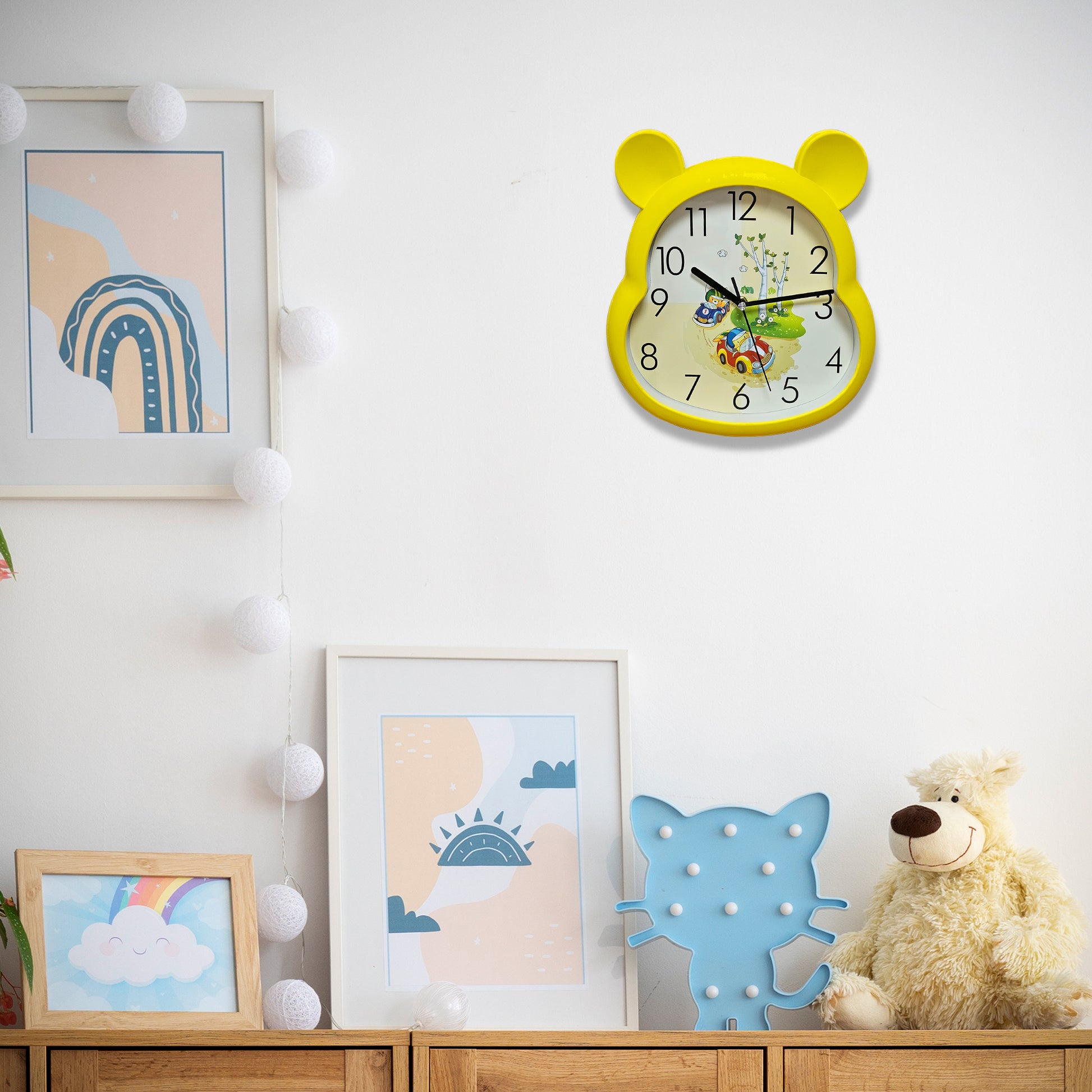 Cute Lovely Bear Kids Cartoon Bedside Clock