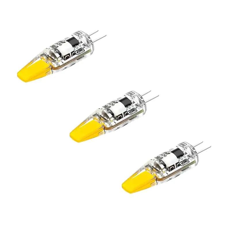 G4 COB chip 12V LED Light replace halogen bulb-3 Pack