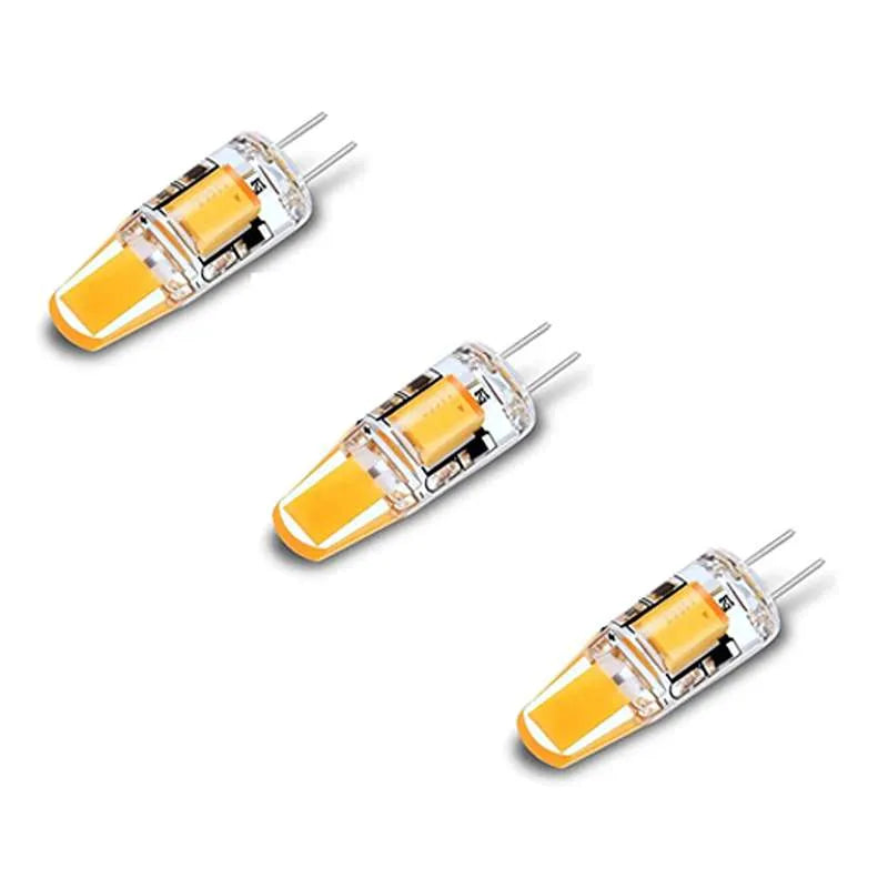 G4 COB chip 12V LED Light replace halogen bulb-3 Pack