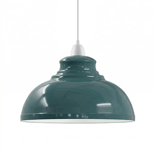 LEDSone Abat Jour Plafond Industriel Dôme Métal Bleu Cyan ~2155