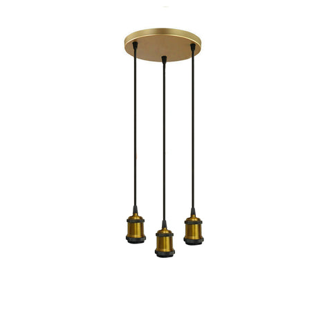 Support de lampe flexible en tissu tressé, pendentif à 3 têtes, raccord ~ ​​3635