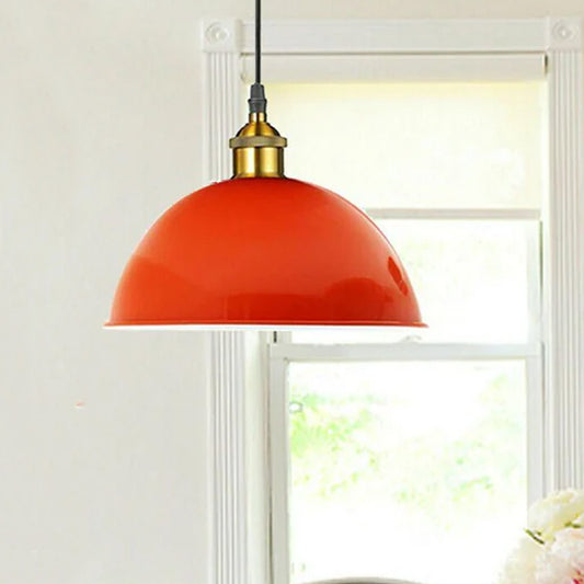 Plafonnier suspendu Vintage et moderne en métal Orange, luminaire d'intérieur avec fil réglable de 95cm, ~ 1271