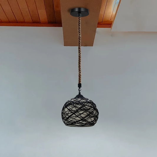 Lampe suspendue au plafond en métal, abat-jour en forme de Cage, Style Loft, ~ 5049