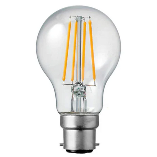 Ampoules LED à baïonnette A60 4W, paquet multiple, verre 6000K, blanc froid, Filament B22, variable ~ 4099