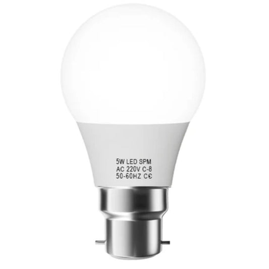 Ampoule à baïonnette 5W B22, ampoule LED à économie d'énergie 220V, blanc chaud, non variable, ~ 1368