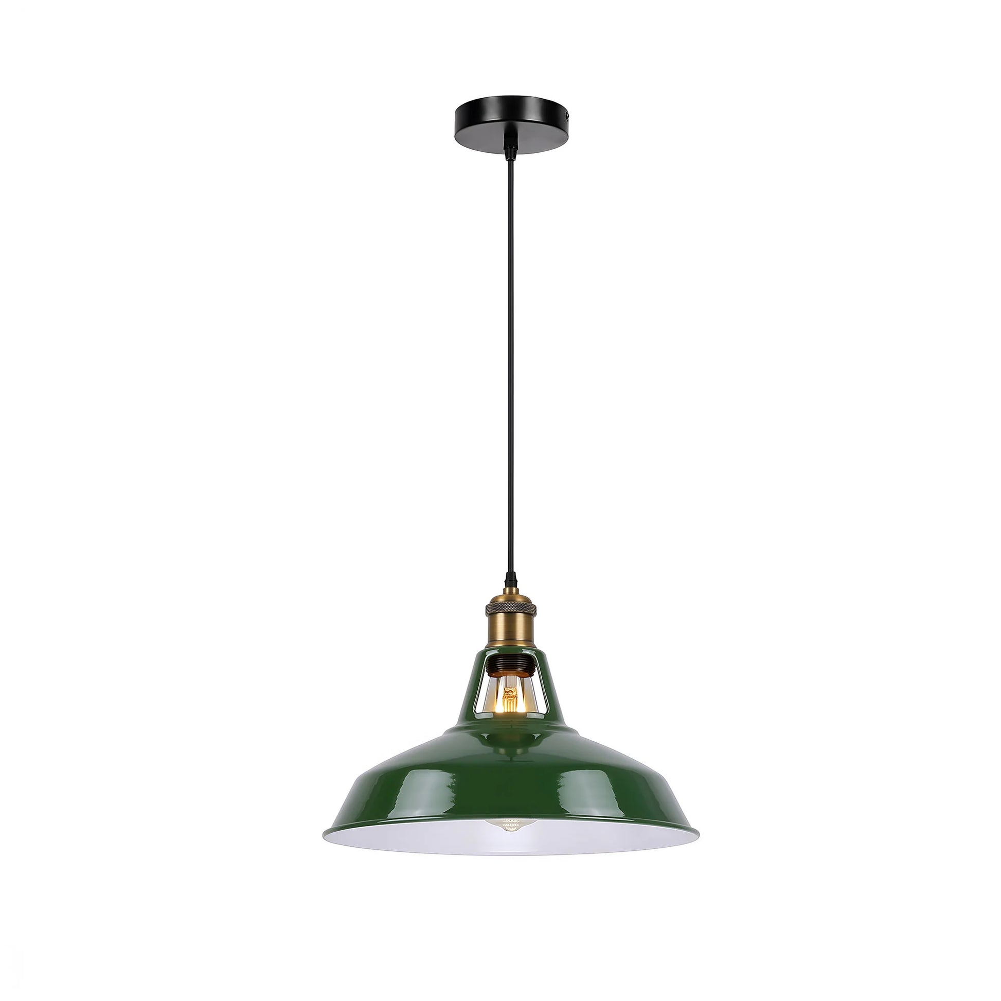 Vert Suspension Rétro Lustre E27 Luminaire Style Industrielle pour Salon Couloir Cuisine Chamber