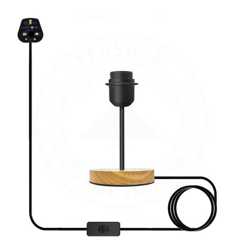 Lampe de table noire vintage prise BS avec lampe de bureau ON/OFF E27 ~ 4563 