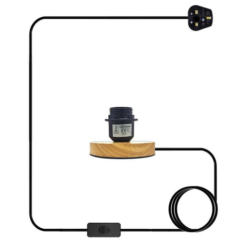 Lampe de Table industrielle avec support noir, plug-in E27, câble réglable, veilleuse ~ 4971 