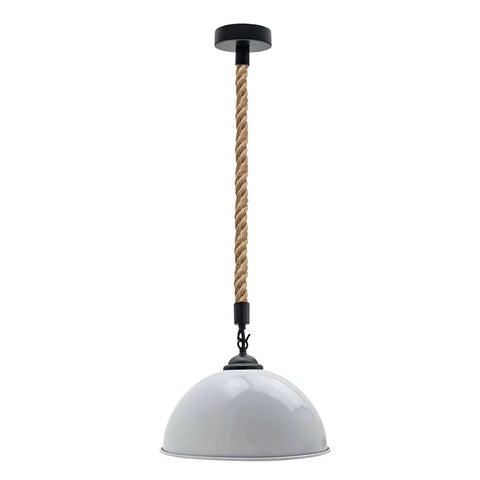 Lampe suspendue de plafond à abat-jour en métal industriel vintage ~ 5043