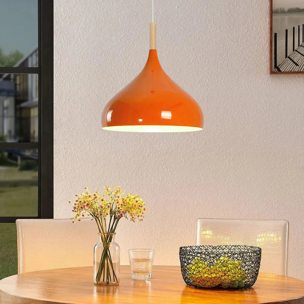abat-jour orange vintage