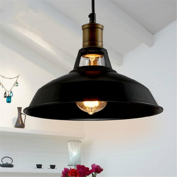 LEDSone Suspension Industrielle Dôme Courbé Style Vintage