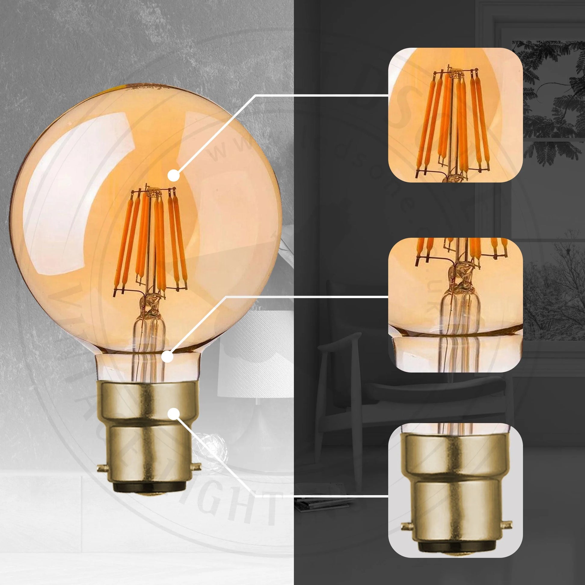 ampoule B22 globe dimmable pas cher