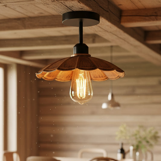 LEDSone Plafonnier luminaire industriel encastré à abat-jour en forme de parapluie, rétro ~1741