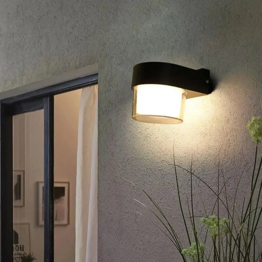 Applique Murale Carrée M 7W, Lampe LED Extérieure IP54 Simple Tête pour Jardin