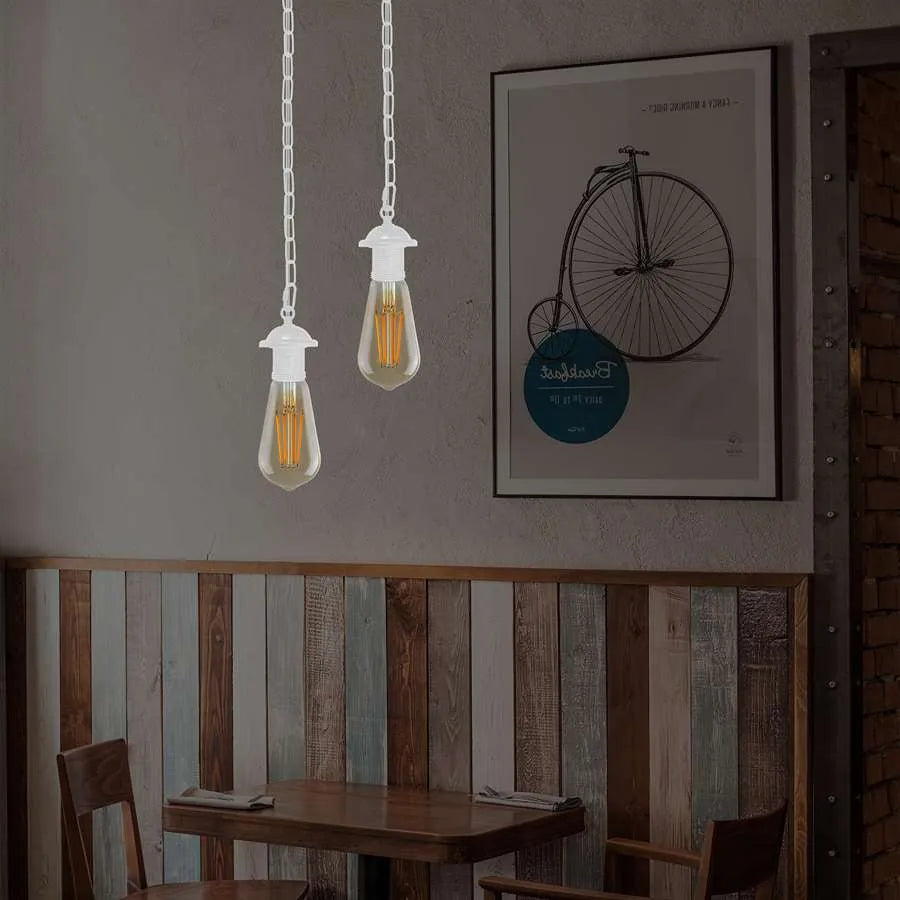 white single light pendant